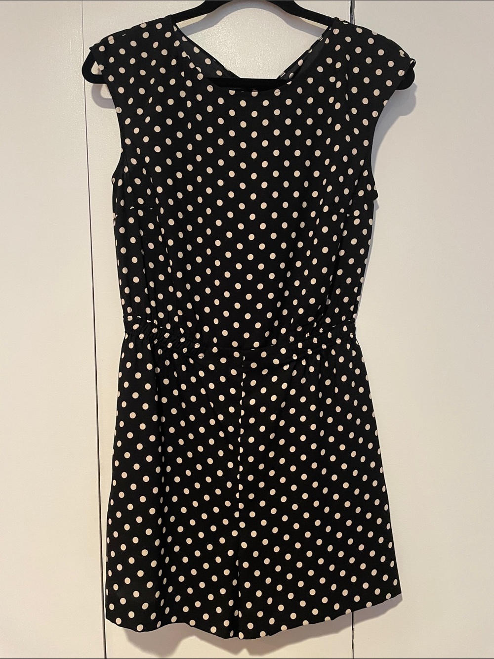Ann Taylor Black and White Polka Dot Sleeveless Romper
